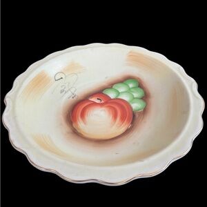 Vintage Hand Painted Gold Trimmed Bowl